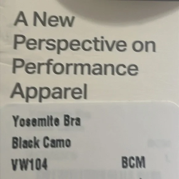 VUORI YOSEMIRE BRA BLACK CAMO BRA NWT VARIOUS SIZE - Picture 8 of 8